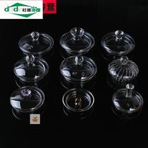Heat - resistant glass cover with tea lid Tea leakage 5 lid cup glass lid glass lid piece of flower tea cover