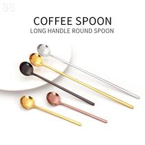 Cold mixed stainless steel coffee spoon short teaspoon milk likes i handle long stir ice spoon powder spoon