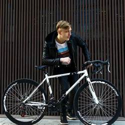 Road bicycle, ultra-fast, ultra-light, racing, variable speed, solid tire, live flying internet celebrity, dead flying disc brake, bicycle for adults, men and women