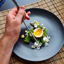 Special tweezers for western food chefs stainless steel kitchen food grade plate tool cold dish decoration embellishment plate clip