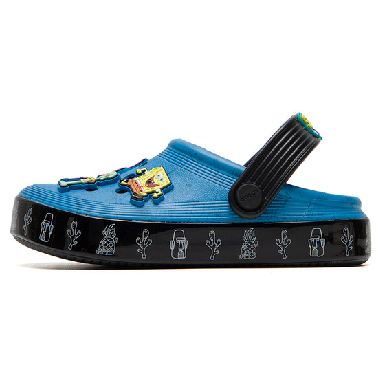 Crocs Crocs Spongebob 공동 브랜드 동굴 신발 야외 발가락 해변 슬리퍼 남자와 여자의 큰 어린이 샌들 Crocs Crocs Spongebob 공동 브랜드 동굴 신발 야외 발가락 해변 슬리퍼 남자와 여자의 큰 어린이 샌들