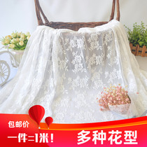 Clearance White Lace Cloth Stage Wedding Curtain Dessert Table Cable Dress Wedding Props