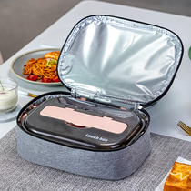 Student stainless steel four-grid lunch box rectangular insulation bag for work family lunchbox Handbags Handbags 1583