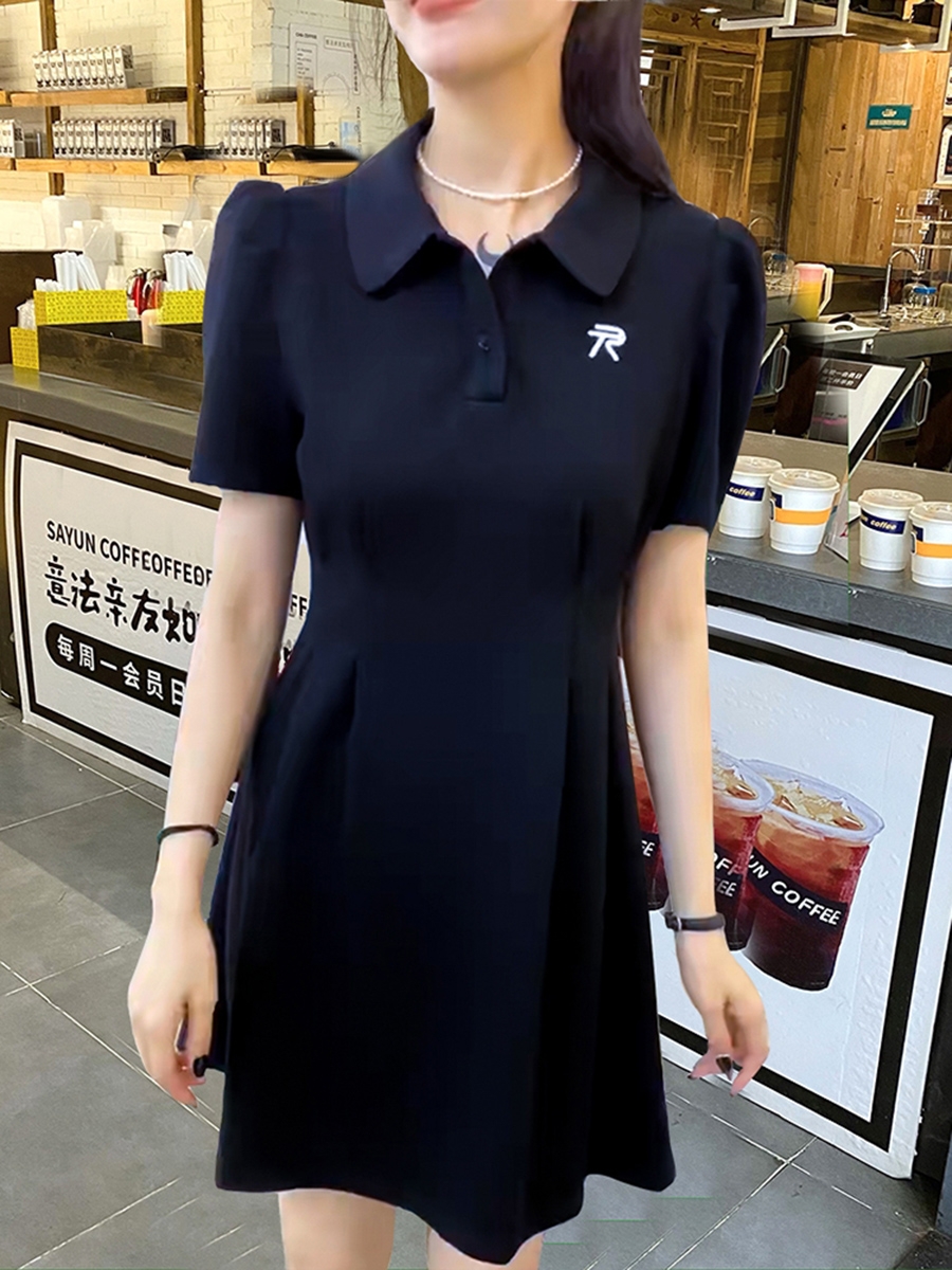 欧洲站小个子显瘦连衣裙实测！ Polo领T恤裙最后有多绝