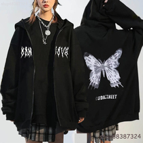 Y2K Sreetwear Hoodie ops Punk Gothic Oversized Skull Wing Ev