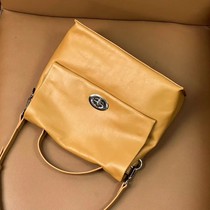 Bao Bao 2022 real-skinned tanned cowhide new high-grade fashion temperament female bag hand-held shoulder slanting shoulder shoulder-shoulder bag female