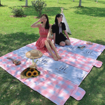Beach mat in wind outdoor outdoor outdoor picnic mat thickening field mat portable spring lawn tide pad