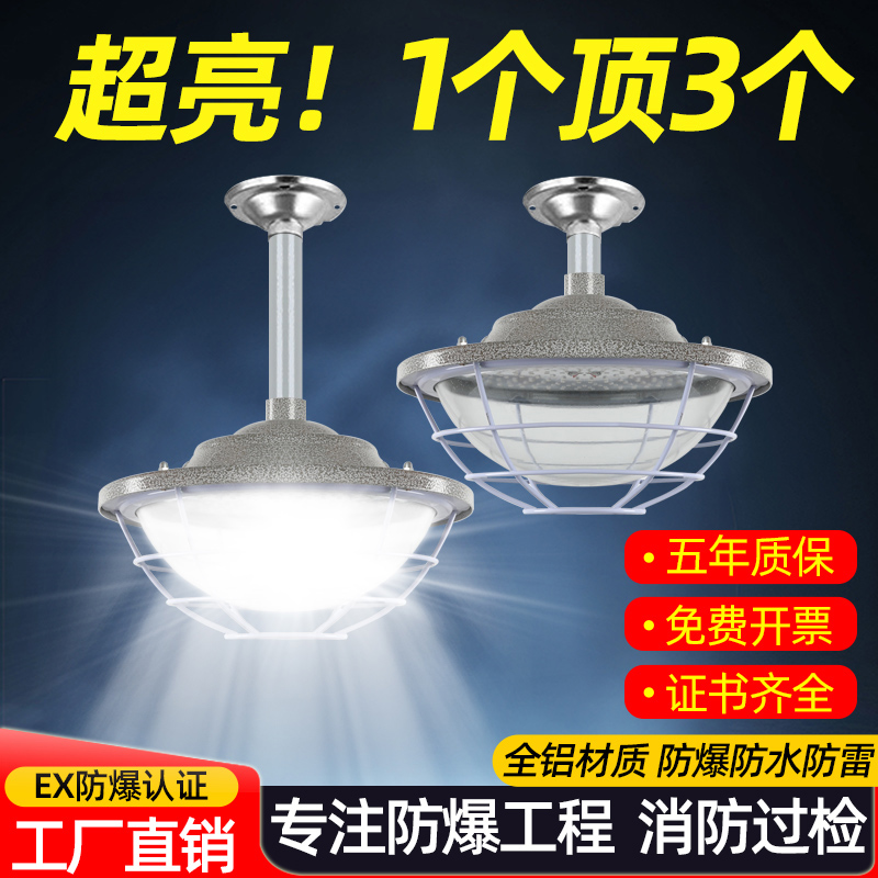 防爆灯led工业隔爆型100w厂房车间220v庭院仓库消防专用照明灯