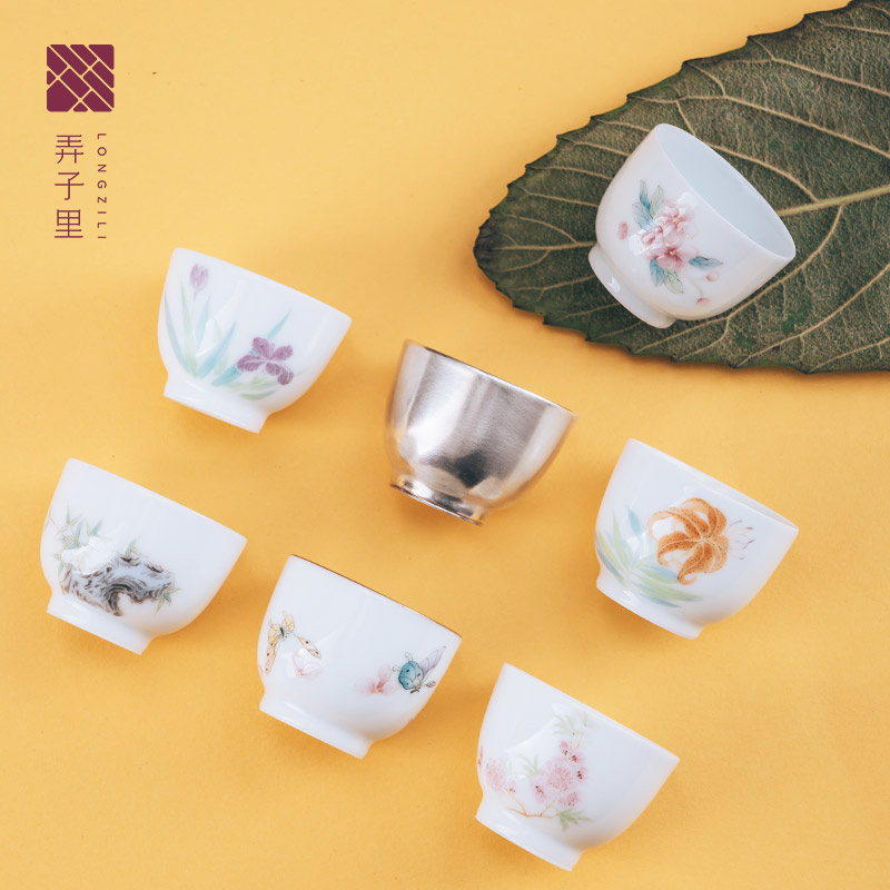 Lane. Jingdezhen manual hand draw a keller sample tea cup set single fir special delicious series rock tea