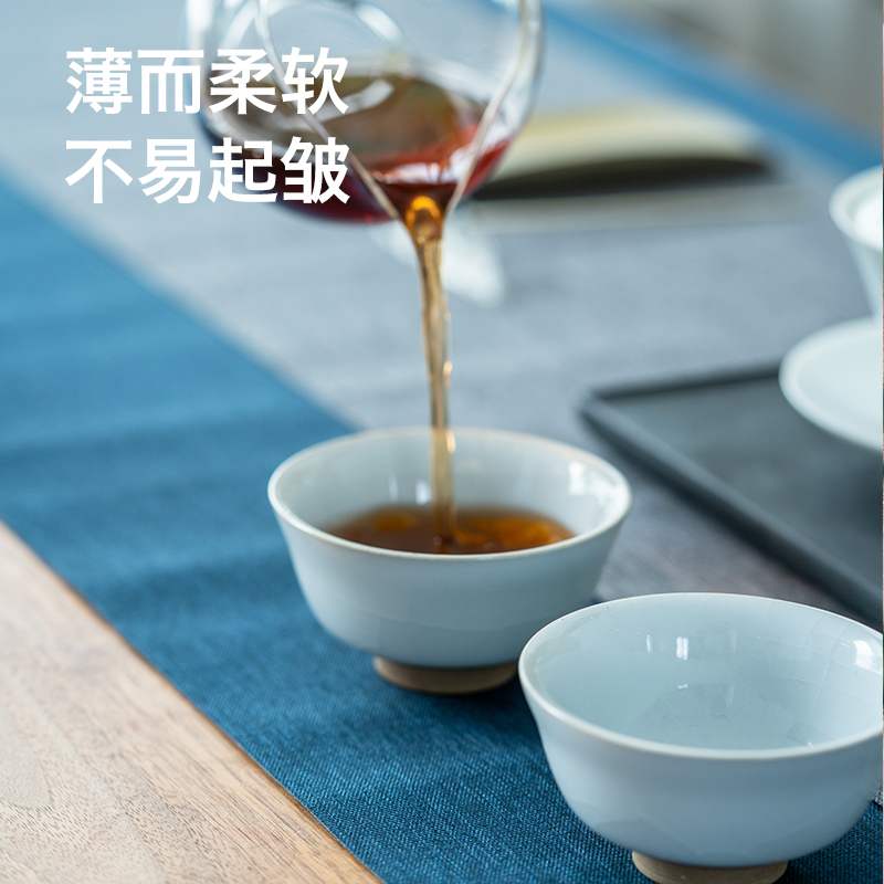 Lane. Waterproof tea table cloth art zen Chinese tea tea tray mat flag cloth simple pure color tea taking