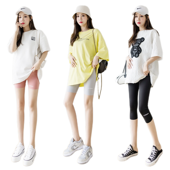 Jingqi pregnant women's leggings female summer thin outlet wears five -pointers shorts shorts, sharks to prevent light safety pants, maternity clothes Jingqi pregnant women's leggings female summer thin outlet wears five -pointers shorts shorts, sharks to prevent light safety pants, maternity clothes