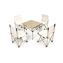 Outdoor Folding Table and Chair Portable Table Egg Roll