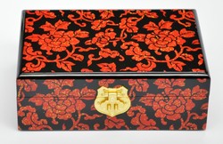 New Pingyao lacquer jewelry box Shanxi push light wooden retro Chinese style wooden solid wood cosmetic box Chinese style with lock