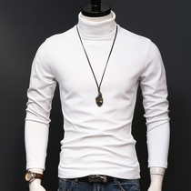 Jiazheng Bird High Collar Beating Undershirt Male Autumn Winter Long Sleeve T-Shirt Pure Color Inner Lap Autumn Clothes Thickened Warm Casual Blouse