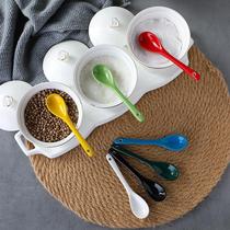 Ceramic coffee spoon color flavor spoon baby food spoon dough spoon dessert spoon spoon