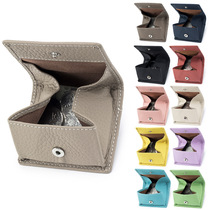 New Japanese style first layer cowhide mini wallet for women genuine leather buckle coin bag storage coin purse compact foreign trade