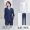 Female - navy blue jacket+pants+white shirt