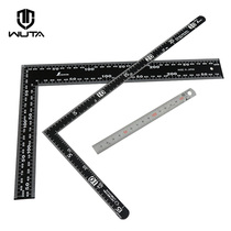 German and Japanese imported Japanese friendly right-angle ruler handmade DIY leather goods special black square ruler black steel ruler