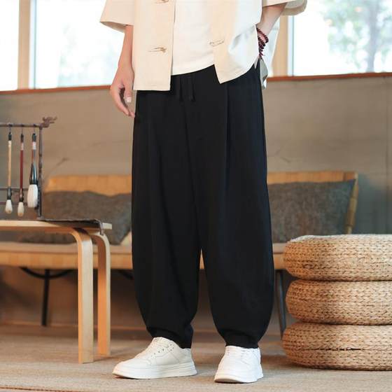Wide -legged pants Men's summer loose Haron pants new Chinese men's clothing Chinese wind cotton and hemp pants linen pants pants thin
Wide -legged pants Men's summer loose Haron pants new Chinese men's clothing Chinese wind cotton and hemp pants linen pants pants thin