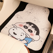 Feixiang Zhiyue Boyue Fiat 500 car floor mat cartoon cute floor mat silk circle ladies floor carpet single piece