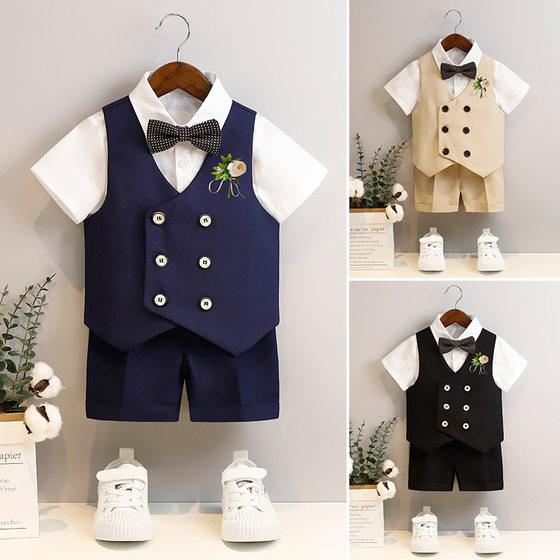 Children's suits for boys spring and summer short-sleeved vests for children's clothes for one year's birthday children's suit piano
Children's suits for boys spring and summer short-sleeved vests for children's clothes for one year's birthday children's suit piano