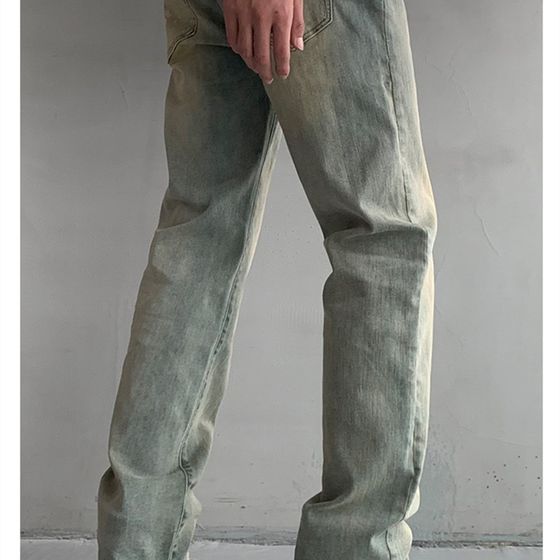 National trend high street jeans and pants men's trousers loose and slim body to look slim and old yellow mud dyed casual retro American style elastic
National trend high street jeans and pants men's trousers loose and slim body to look slim and old yellow mud dyed casual retro American style elastic