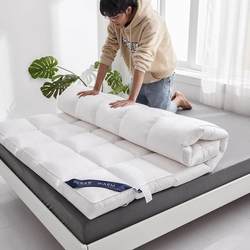 Household mattress thickened folding mattress feather velvet mat bed and breakfast down tatami mattress soft cushion rental