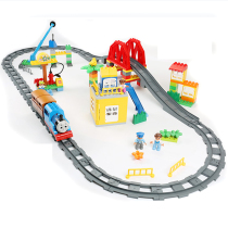 Small train electric track Lego assembly building block accessories puzzle brain childrens intelligence toy 2 years old 3