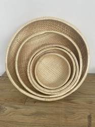 ; Round dustpan willow weaving, non-porous wicker weaving baskets, handmade large baskets for stewed vegetables, freshly harvested and stored dustpans