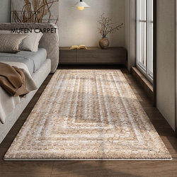 MUFEN retro bedroom bedside carpet living room sofa coffee table long strip front foot pad thickened long velvet cushion