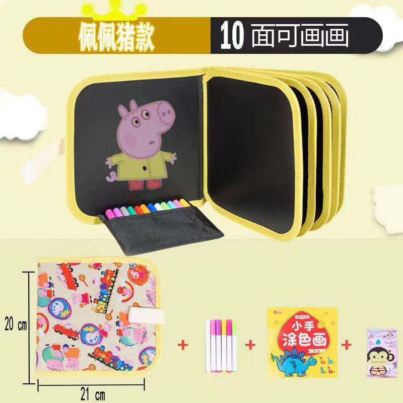 Children portable drawing board baby children repeatedly writing graffiti can scrub dust-free painting Ben early Teach God-Taobao