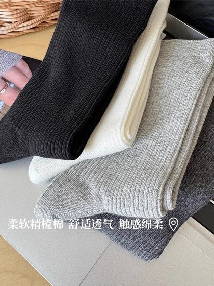 여자 중간 양말을위한 회색 양말 봄과 가을 순수 면약 알약 스타킹 여름 INS 작은 가죽 신발을 가진 트렌디 한 흰색 쌓인 양말 여자 중간 양말을위한 회색 양말 봄과 가을 순수 면약 알약 스타킹 여름 INS 작은 가죽 신발을 가진 트렌디 한 흰색 쌓인 양말