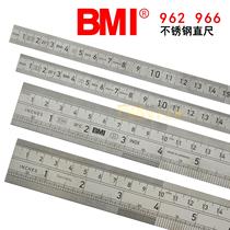 Germany and Japan imported technology German BMI Bina stainless steel ruler 966 hard steel ruler imported metric steel plate