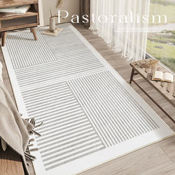 Carpet bedroom bedside 2024 new imitation cashmere cream style high-end home room floor covering anti-fall floor mat