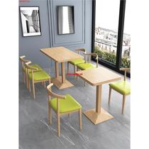 Milk tea noodle shop snack bar quick combination table dessert catering furniture western restaurant commercial dining table and chairs hotel burger