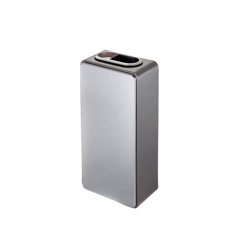 Mrs. Chong (4A Pole Night grey frame silver panel) Hotel lobby upright trash can ZTT-9630-Taobao