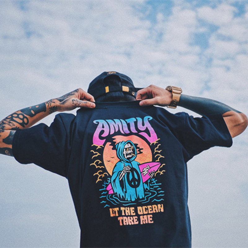 etbaby 原创潮牌 日系港风卡通印花街头休闲棉短袖t恤tee男士夏季