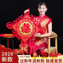 Chinese knot pendant Living room large blessing word Peace knot Spring Festival New Year background wall entrance town house lucky decoration