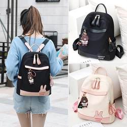 Oxford cloth canvas backpack for women 2023 fashionable new children's school bag lightweight girls going out small backpack summer