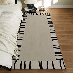 French retro bedroom bedside carpet, master bedroom bedside foot pad, room high-end floor mat, long light luxury style mat