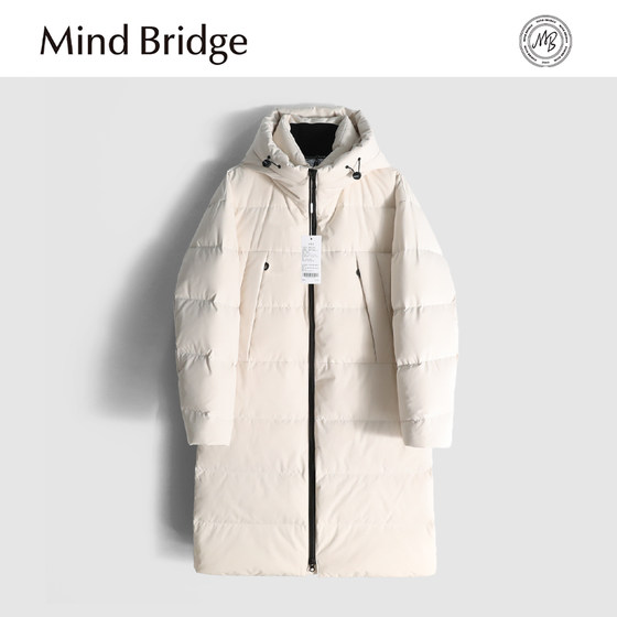 Mind Bridge2024 winter new style for men and women outdoor leisure mid-length thickened warm down jacket Mind Bridge2024 winter new style for men and women outdoor leisure mid-length thickened warm down jacket