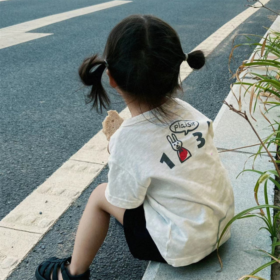 Girls short-sleeved T-shirt summer 2025 new fashionable baby cute cartoon children's white cotton top
Girls short-sleeved T-shirt summer 2025 new fashionable baby cute cartoon children's white cotton top