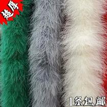 New color velvet strips fur decorative long strips of turkey tops bold and thickened clothing accessories raw edges and long feathers
