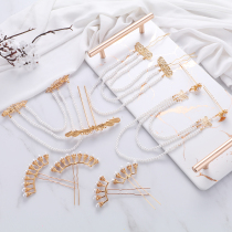 Song Fengming ancient style pearl hair hairpin row hair hairpin Hanfu accessories headwear hair accessories hair accessories bun back pressure