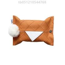Set tea table grain containing dining towel paper cover * on-board paper box leather paper towels table restaurant Woven Light Lavish Tissue Box