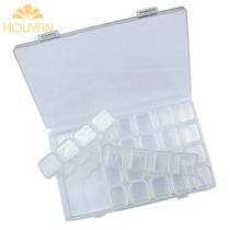 Nail art 28-grid jewelry box transparent diamond box 7 sets of separate storage boxes storage tools versatile empty box removable