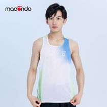 Macondo Marathon Track and Field Top Mens and Womens Sports Vest Outdoor Moisture-Absorbing Quick-Drying Running Fitness Slim Vest