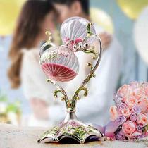 European heart-shaped time hourglass timer ornaments high-end love glass quicksand ornaments creative hourglass simple