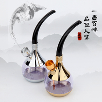 Genuine ZB-505 Arabic hookah water pipe glass full set of tobacco cigarette dual type