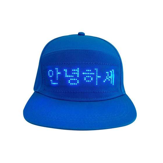 단색 디스플레이를 가진 순수한 면적 LED 모자 크로스 디스플레이 블루투스 보내기 창의적 LED LUMINOUS 모자 단색 디스플레이를 가진 순수한 면적 LED 모자 크로스 디스플레이 블루투스 보내기 창의적 LED LUMINOUS 모자